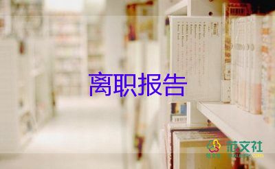 辭職報告財務部6篇